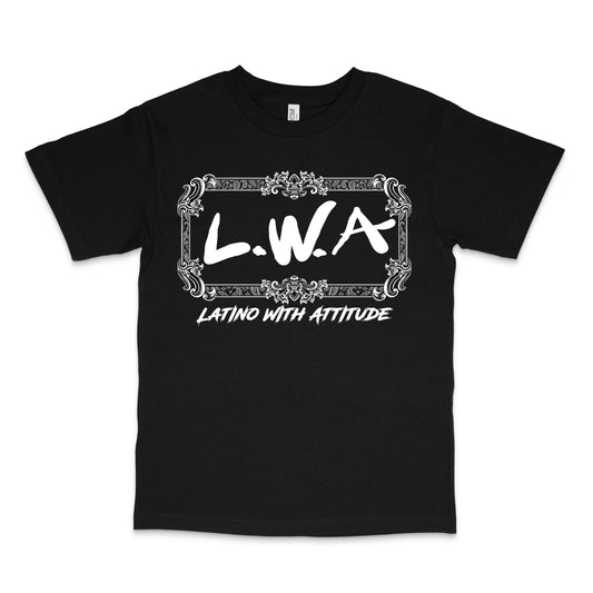 Latino With Attitude Bandana Black T-shirt