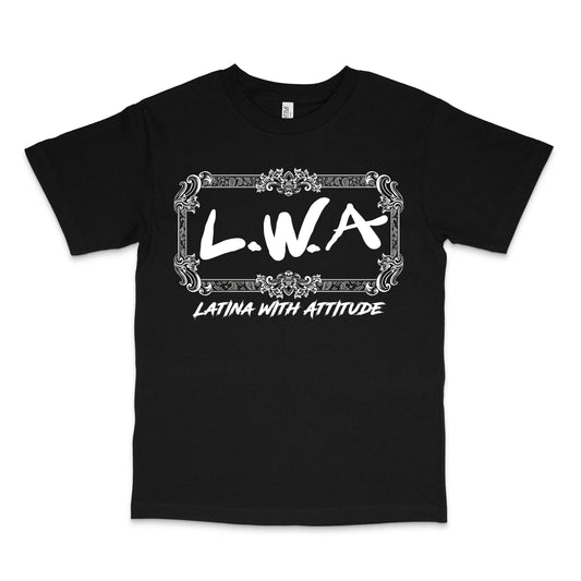 Latina With Attitude Bandana Black T-shirt