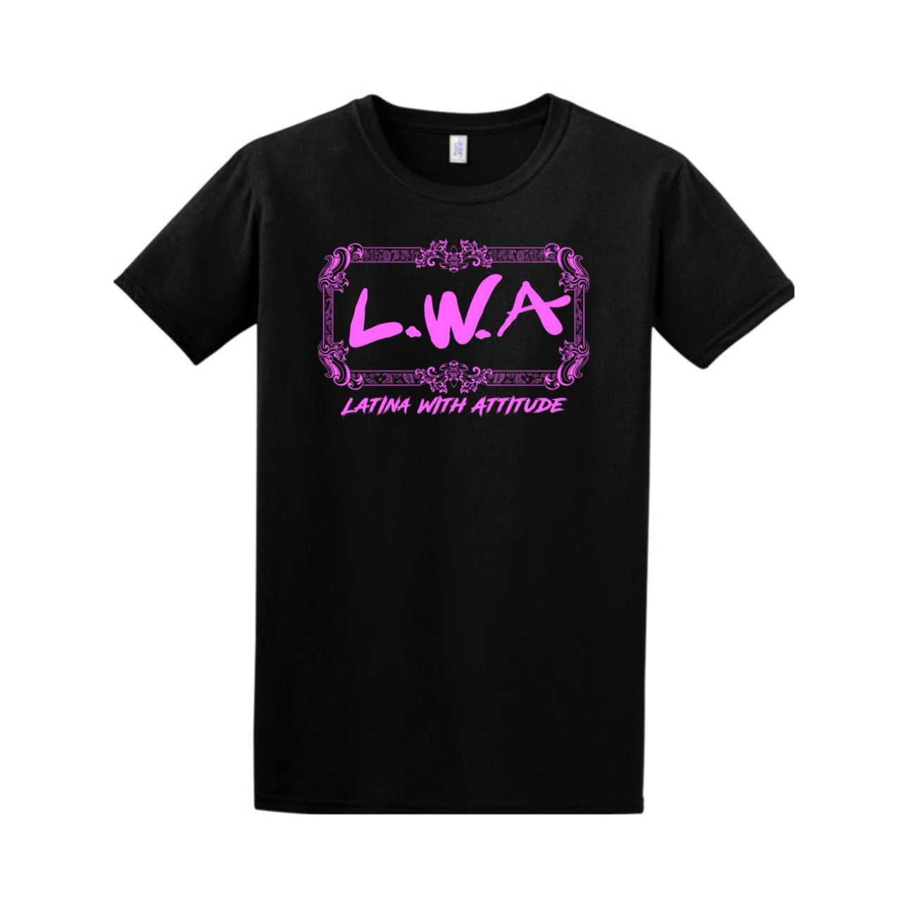 Latina With Attitude Bandana Pink black  T-shirt